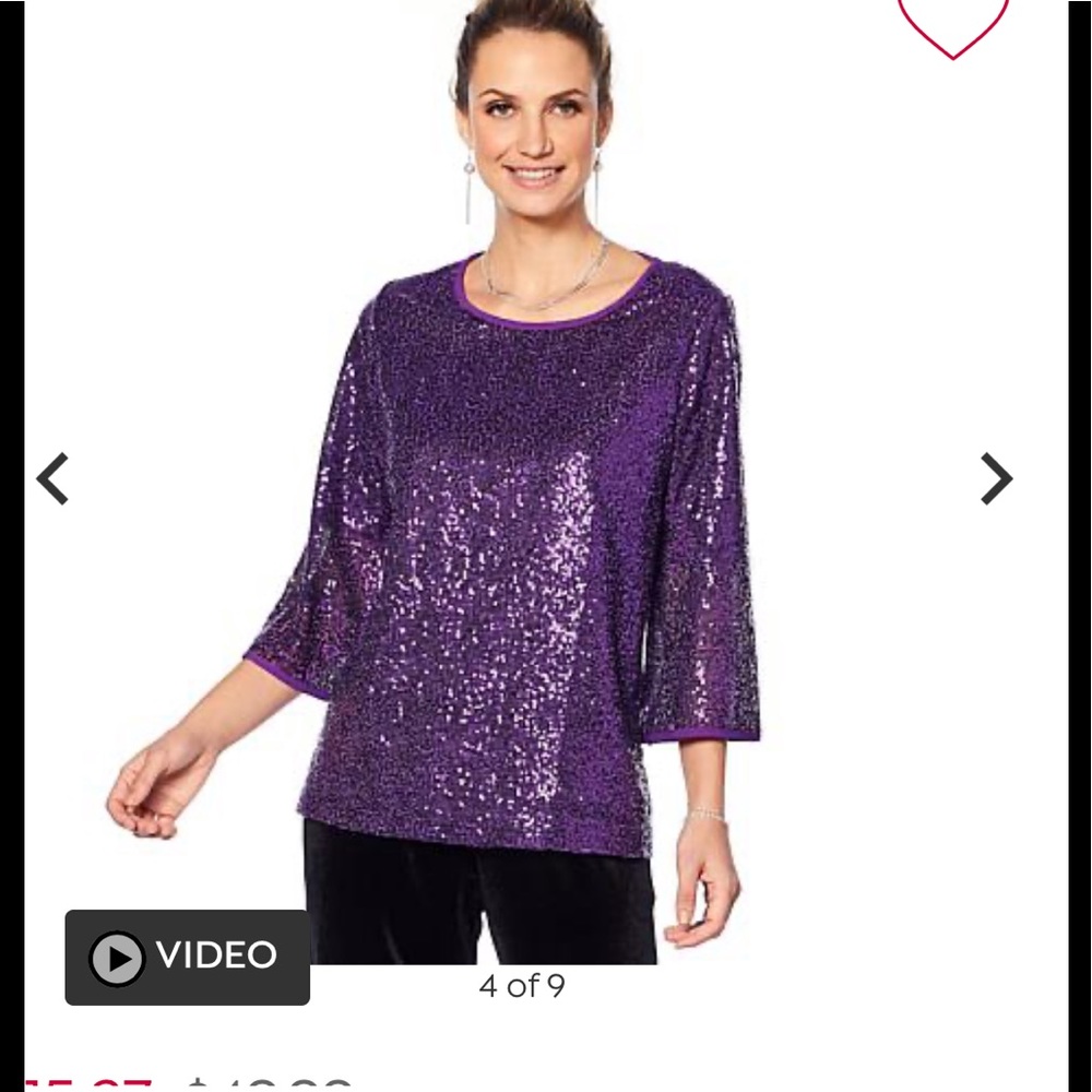 Brand new sequined top.